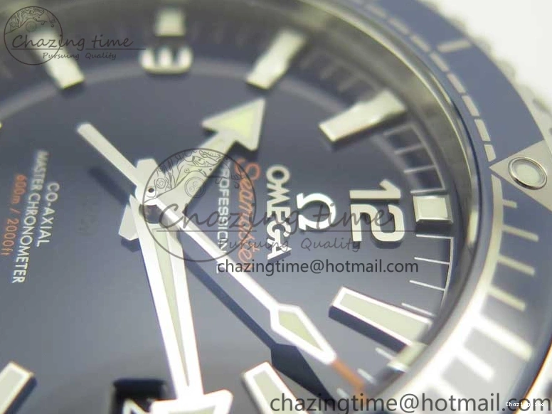 0428 Planet Ocean 2016 43.5mm SS Blue Bezel OM 1:1 Best Edition Blue Dial on SS Bracelet A8900 V WellDesigned 8029